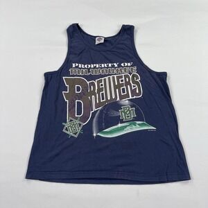 Vintage 1995  Milwaukee Brewers Tank Top Size Large 90s MLB